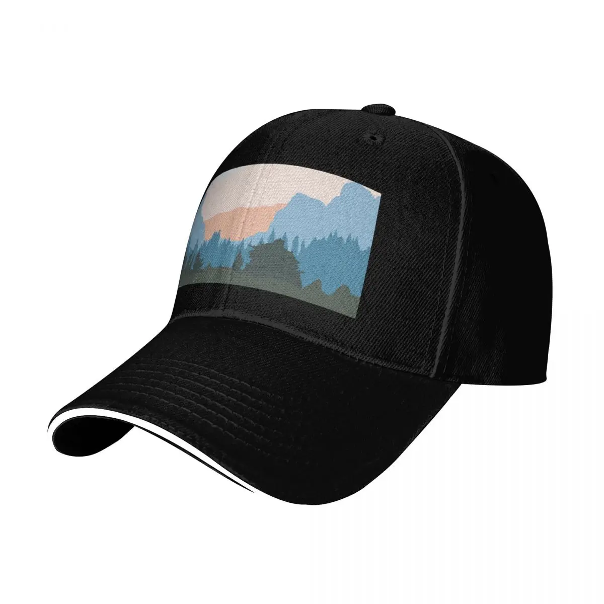 surfaces the band artwork of mountain landscape Baseball Cap Casual Daily Wear Quick Dry Performance Cotton Twill Breathable