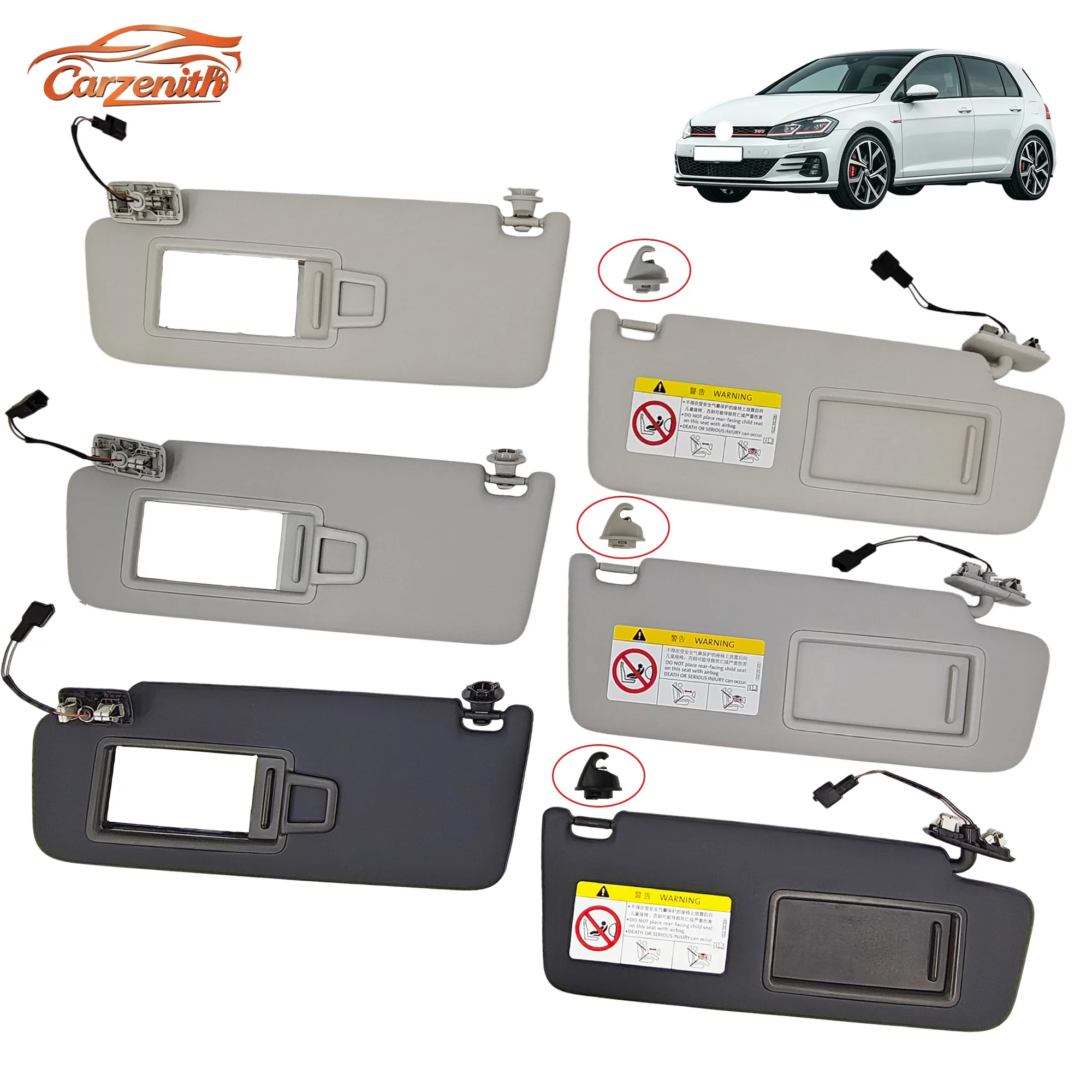 Parasole Sonnenblende für VW Touran 5T1 Multivan T7 T-Cross T-Roc Taigo Taos Arteon Shooting Brake Cupra Formentor Ateca California T7 ID.5 2012 2013 2014 2015 2016 2017 2018 2019 2020 2021 2022 2023 2024 – Detail 2