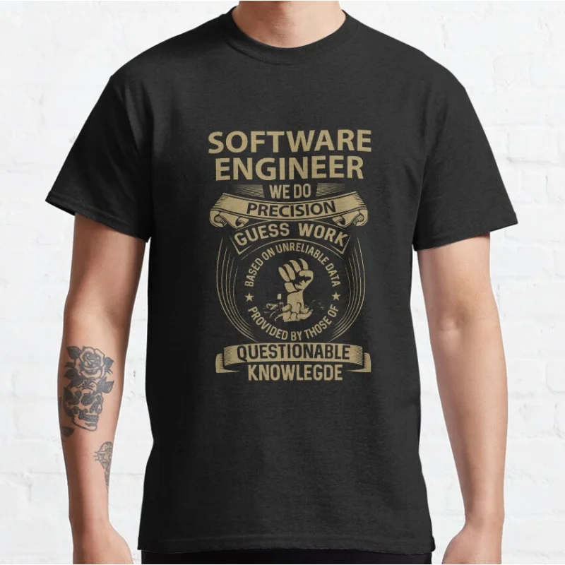 

We Do Precision Funny Computer science Gift t shirt Software Developer Graphic Clothes 100% cotton printed All size Tops