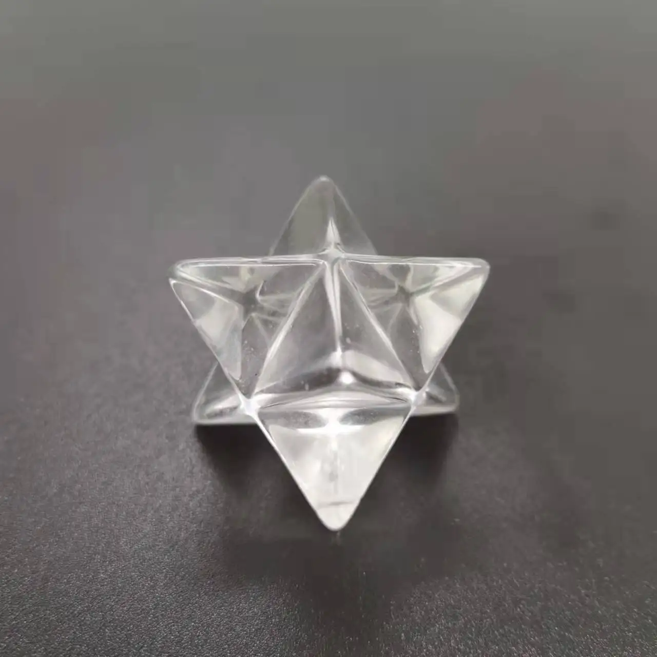 Natural clear quartz merkaba star Transparent Crystal Eight-Pointed Star Energy Healing Decoration