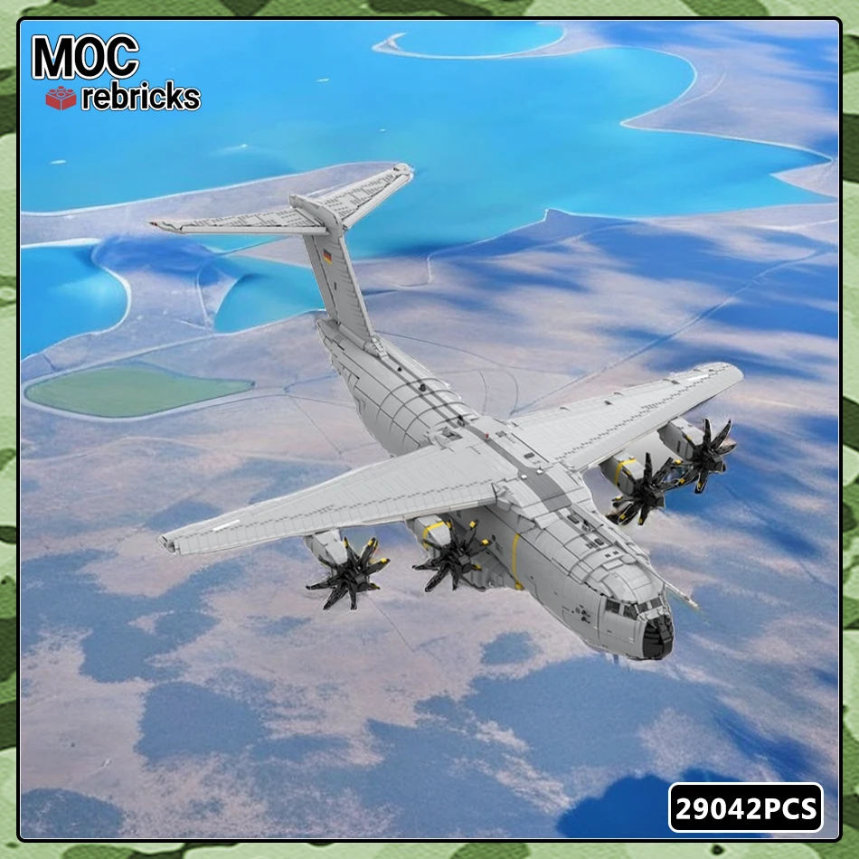 

Military Aircraft Series High Difficulty A400M Plane MOC-156206 Building Block DIY Model Bricks Toys Collection Expert Xmas Gift