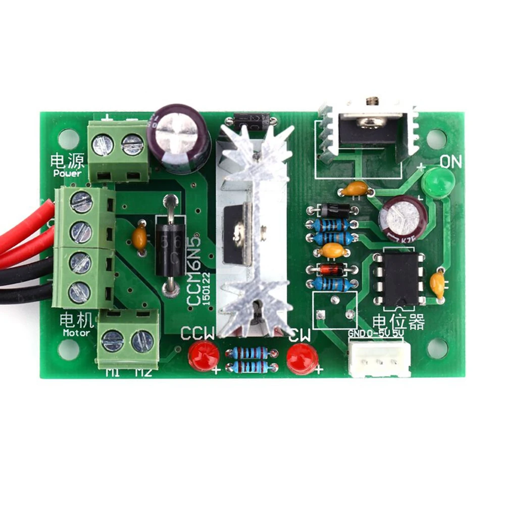 Controlador de velocidade do motor com controle, placa dianteira e reversa do interruptor, PWM reversível, módulo máximo 10A, 12V, 24V, CCM6N, CC 6-30V, 6A