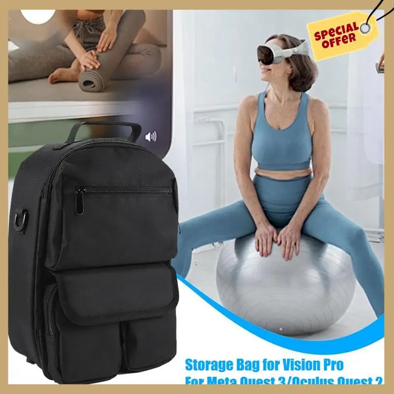 

Stable Performance-VR Storage Bag For Vision Pro/Meta Quest 3/Oculus Quest 2 VR Headset EVA Travel Carrying Case Accessories