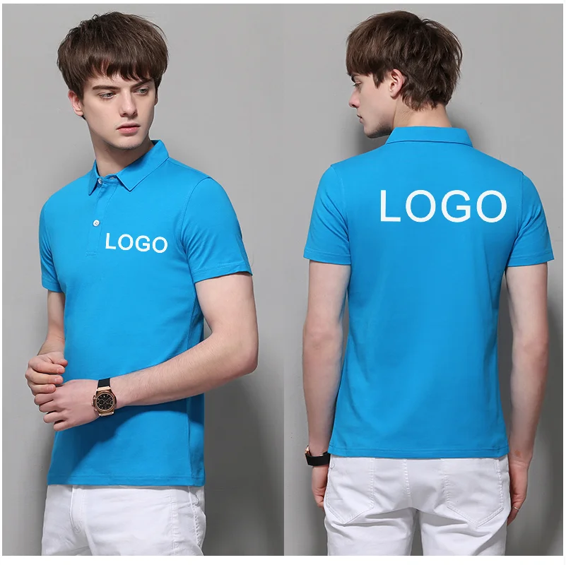 High -quality breathable Custom Polo shirts Summer Short Sleeve Solid Classic Polo Shirt Business Staff Company Uniform