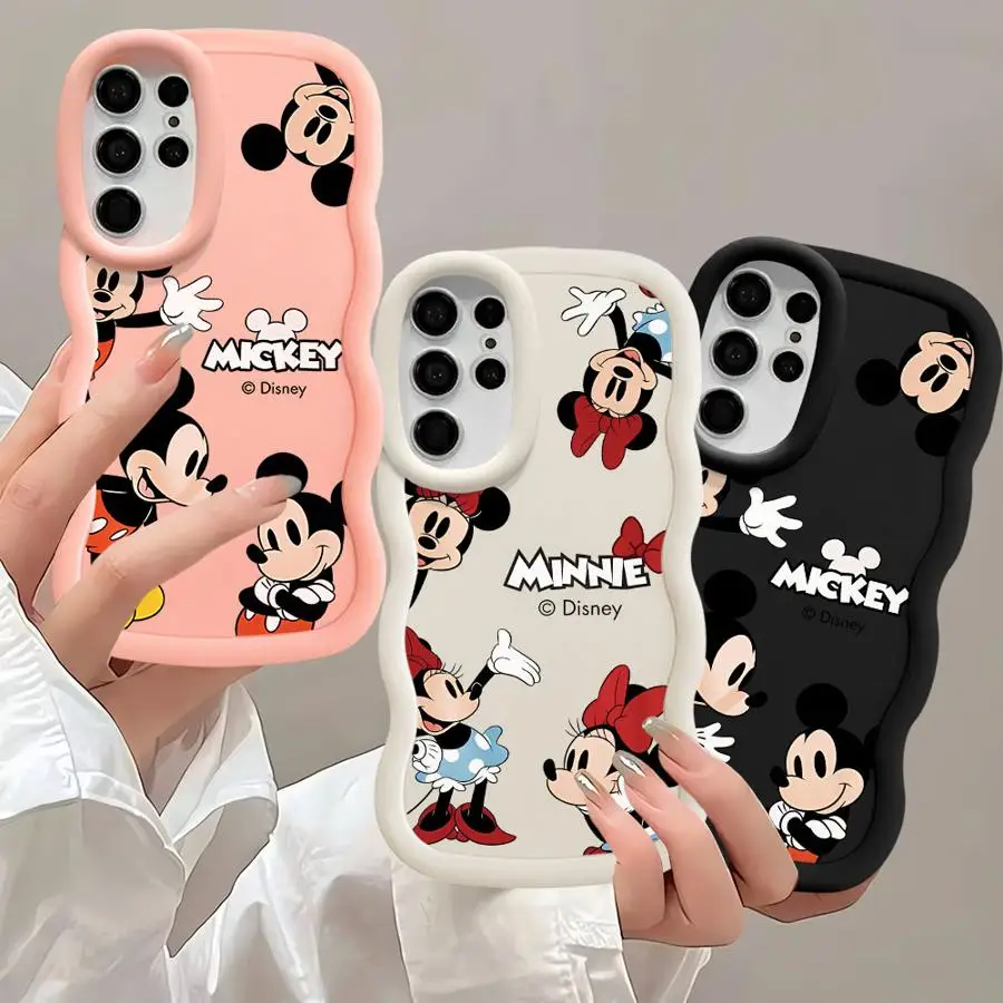 

Phone Case for Samsung Galaxy S20 S24 S21 S23 FE S22 S25 S23Ultra S24Plus S23Plus Soft Shell Cover Disney Mickey Minnie Mouse
