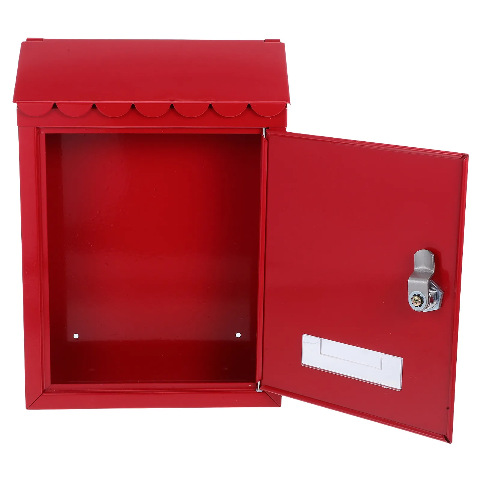 Wall Mounted Tinplate Mailbox Lockable Large Capacity Retro Style Secure Durable Outdoor Home Office Letter Box