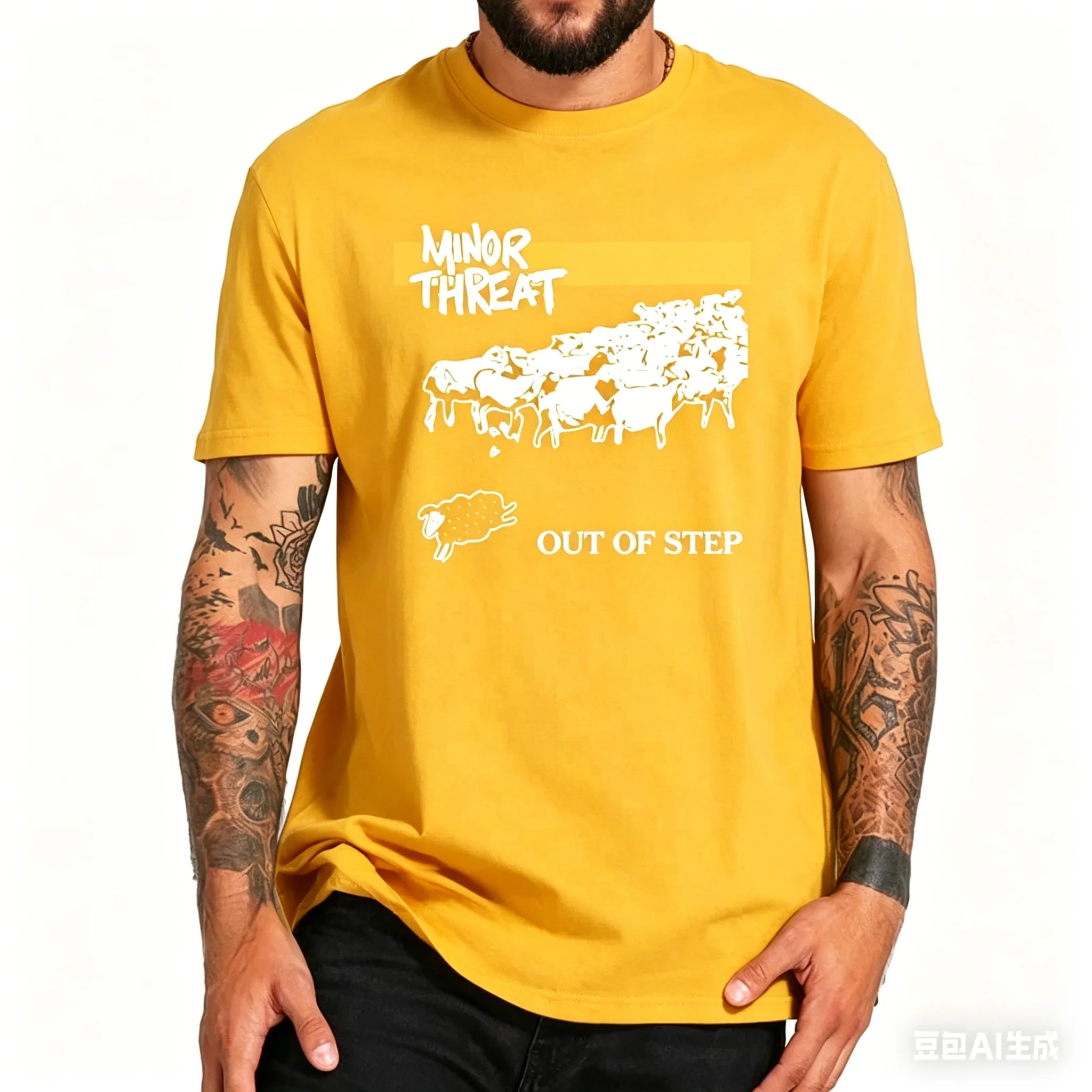 Minor Threat T Shirt Album Out of Step Tshirt American Hardcore Punk Band Graphic Tshirts Fashion Trend Unisex Short-sleev Tee