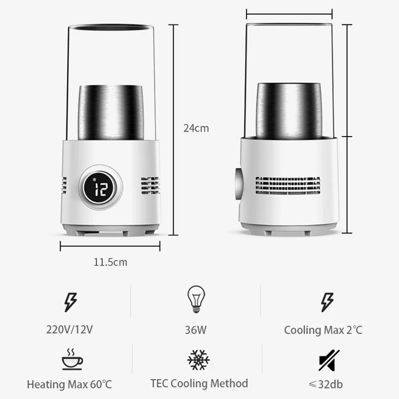 جديد 2 في 1 المشروبات كوب برودة القهوة مدفأة القدح للحليب الشاي البيرة سطح المكتب المشروبات الكهربائية التدفئة كوب التبريد للمنزل مكتب