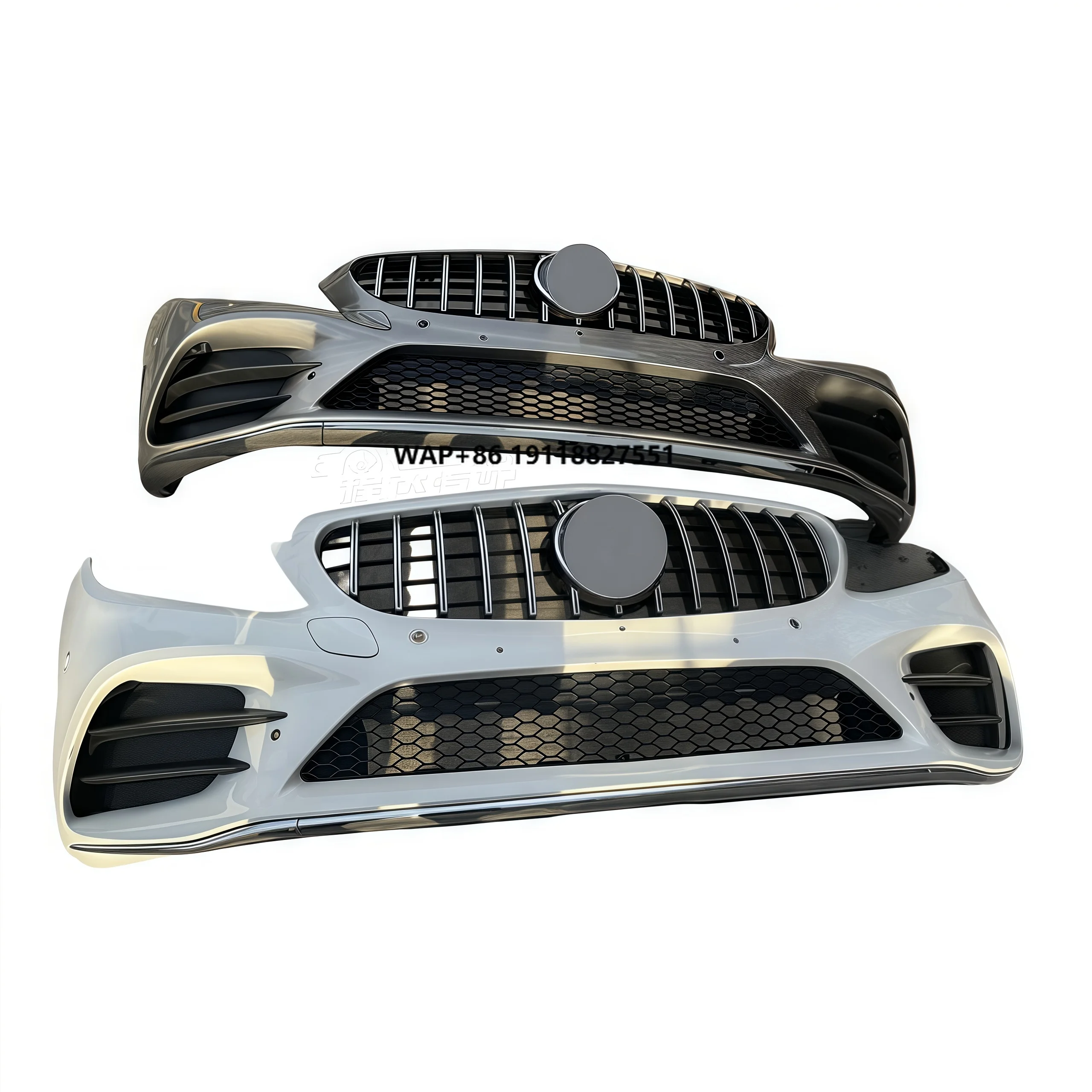 

Car Bumpers C350 2015-2019 for W205 C260 C300 Glossy Black Front Bumper Plastic in Red New Condition Replace/Repair