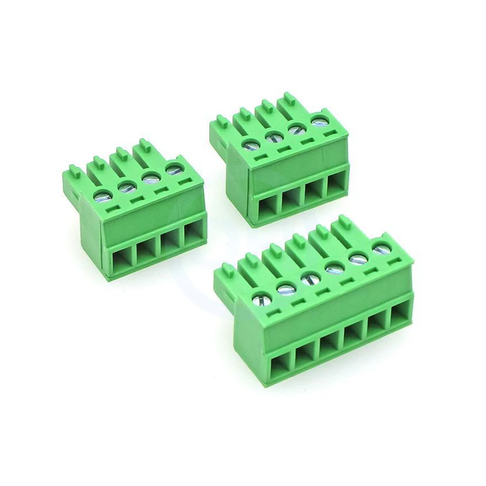 10 Pcs KF 2EDGK KF2EDGK 3.5mm Solderless Green Phoenix Plug-in Terminal Block JM 15EDGK
