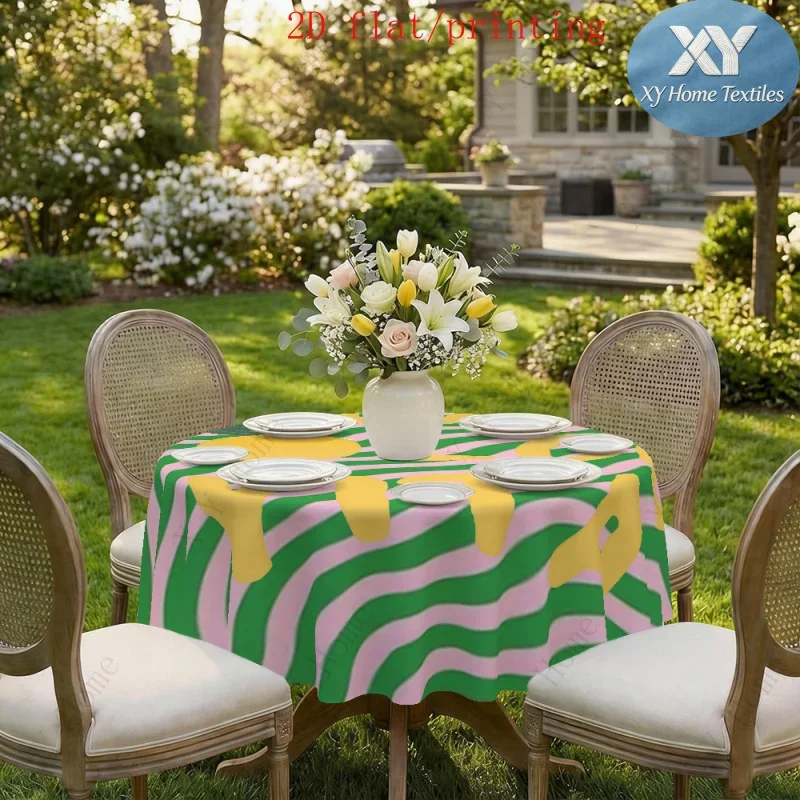 Tablecloth1ins fabric is suitablefor use in summer fun decorations on Valentine's Day,Saint Patrick's Day,Carnival,and Easterxzj