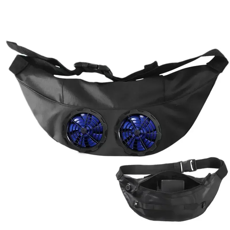 Belt Fan Portable Personal Body Fan Fanny Pack Mini Waist & Belt Fan Wearable Personal Fan USB Powered Strong Airflow For