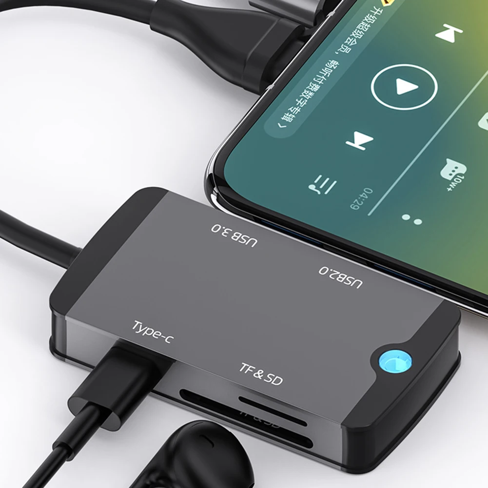 HUB USB C OTG, lector de tarjetas SD, unidad Flash, lector de tarjetas de memoria inteligente, multipuerto con puertos SD TF para Macbook, accesorios de computadora