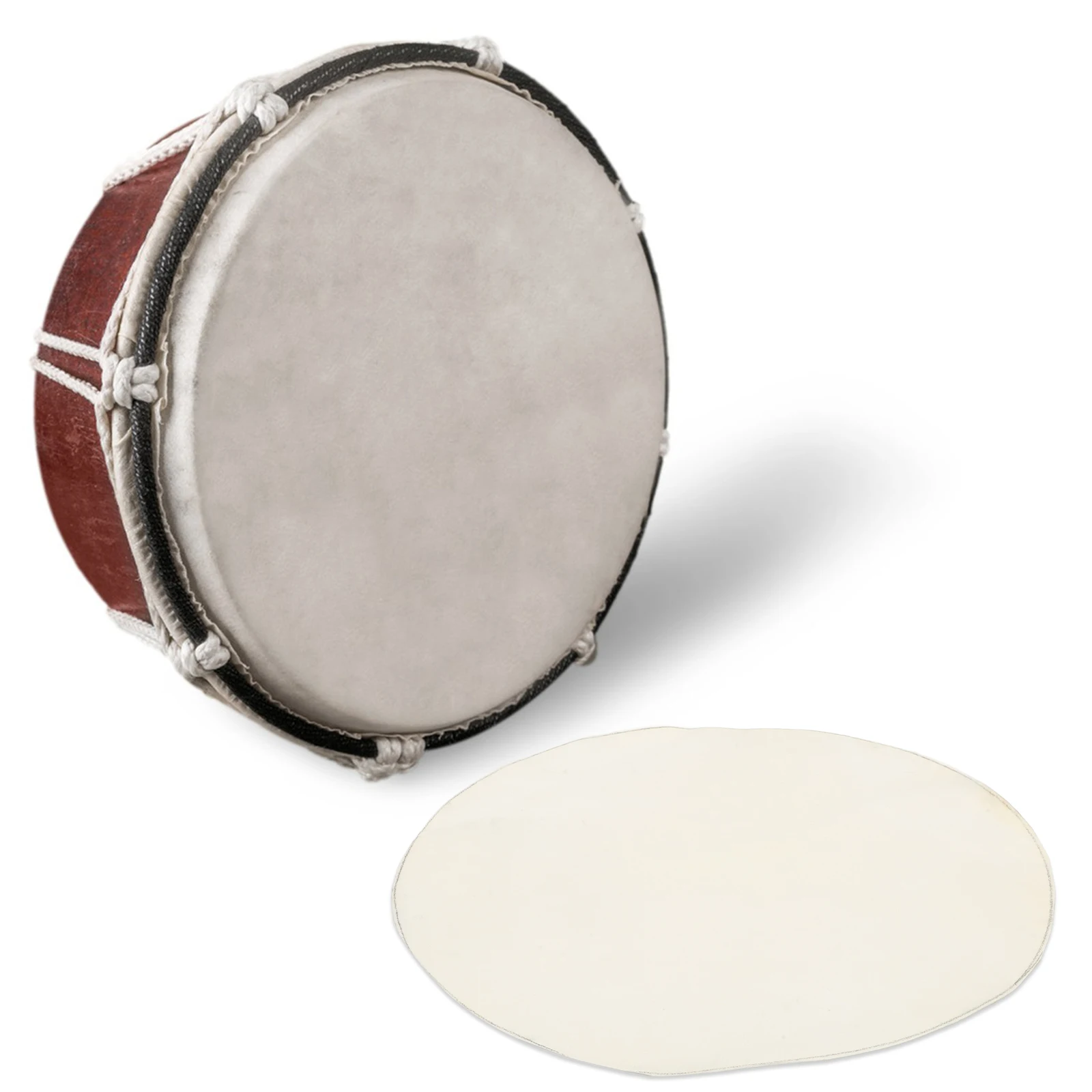 2pcs Goat Skin Drum Heads For African Drums Soft Texture Rich Tone Drum Head Skin Replacement Part 40cm Drum Head Accessory For