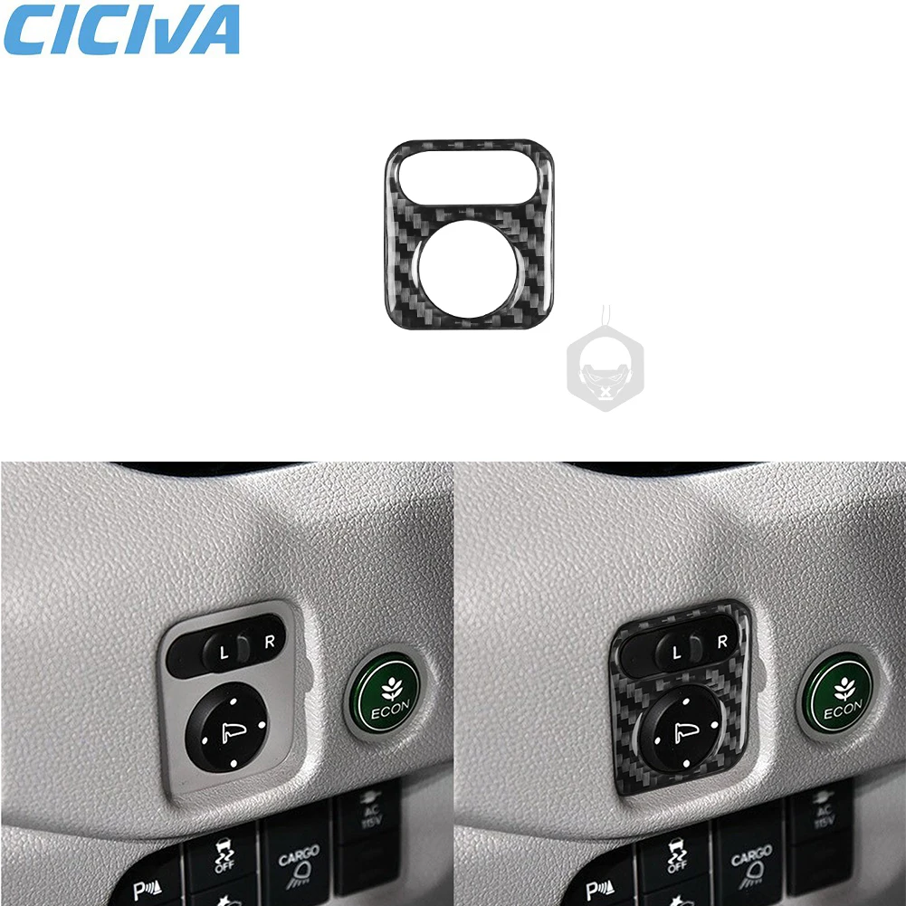 

For Honda Ridgeline 2017-20 Pilot 16-22 Passport 19-23 Carbon Fiber Mirror Folding Switch Cover Car Interior Accessories Sticker