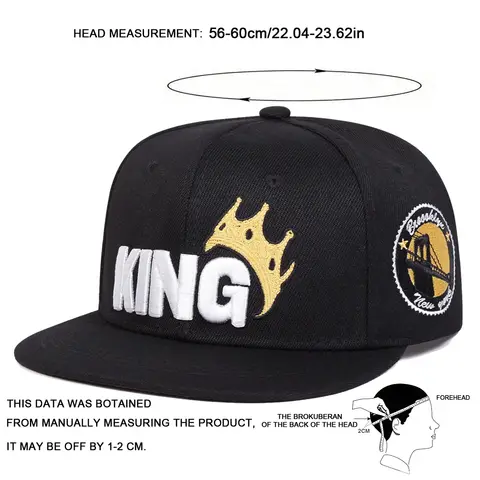 Unisex KING Crown Broderi Hiphop Hattar Vår Höst Utomhus Justerbara Casual Baseballkepsar Solskyddsmedel Hatt Sportkeps 8 best sales Kunglig keps - №2