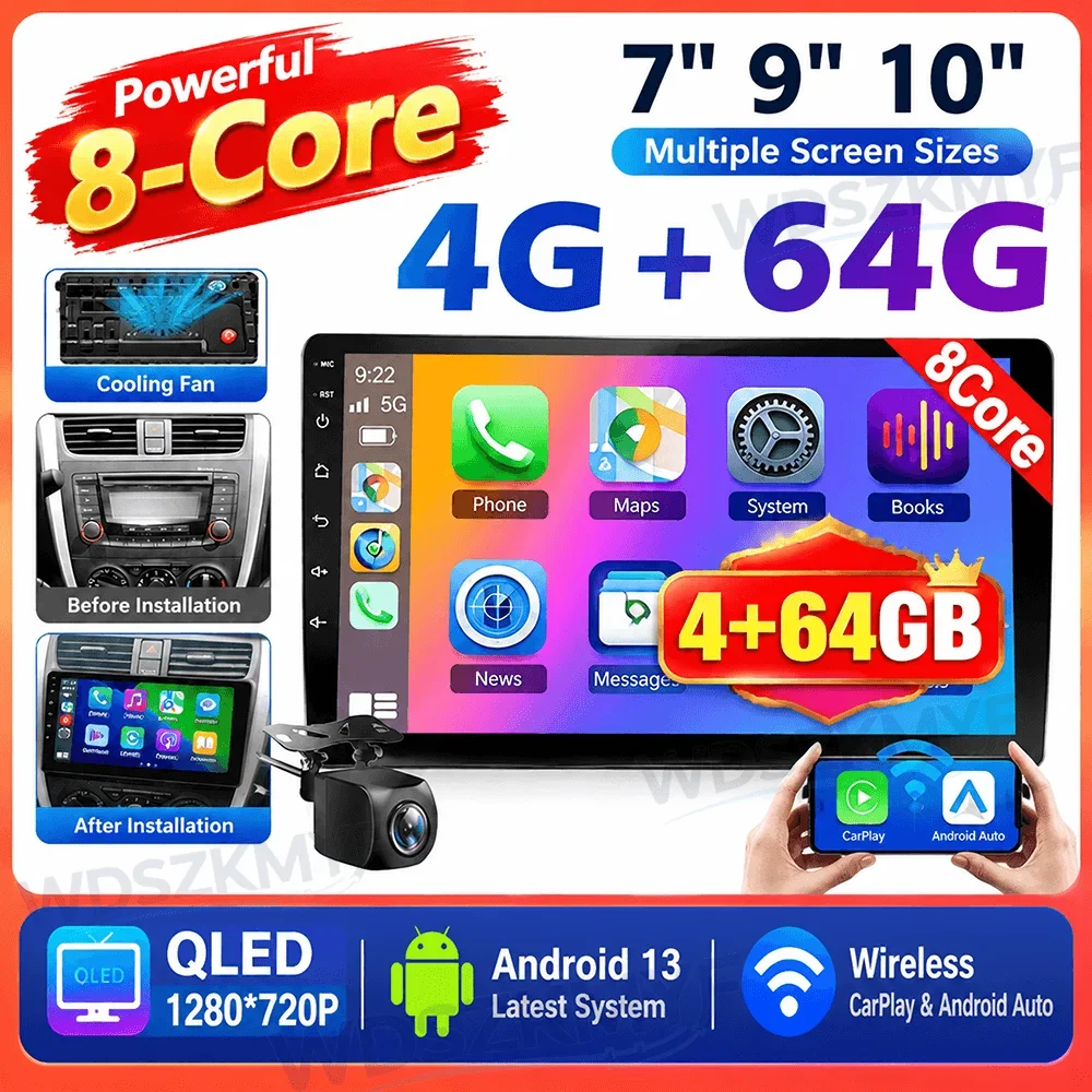 2DIN Car Radio 7/9/10inch 4/8CoreUniversal Host Player Navigation Video Multimedia Video Player For Volkswagen Seat Suzuki Ford