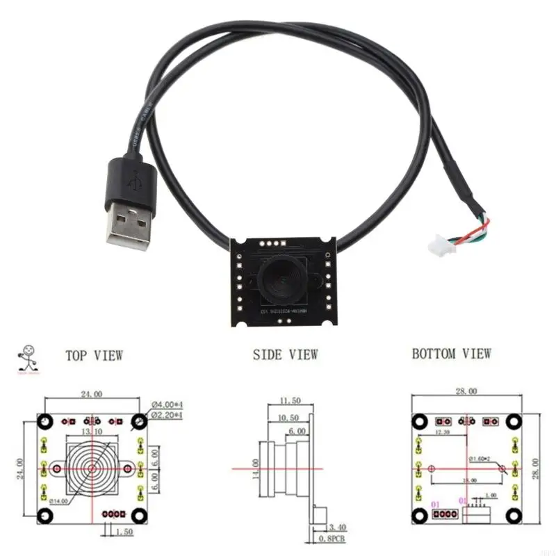 Module caméra USB J6PA OV9726, capteur CMOS pixels, vue à 42/70 degrés