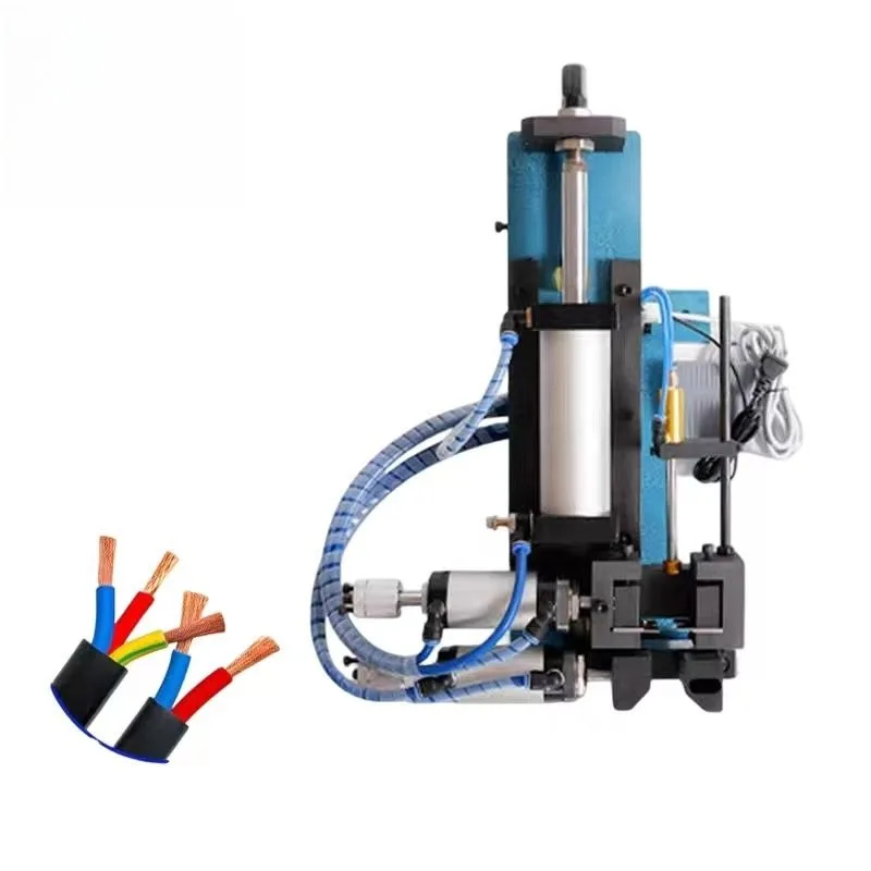 Horizontal Pneumatic Wire Stripping Machine 305 Multi Core Cable Peeler for PVC Rubber Jacket Industrial Equipment