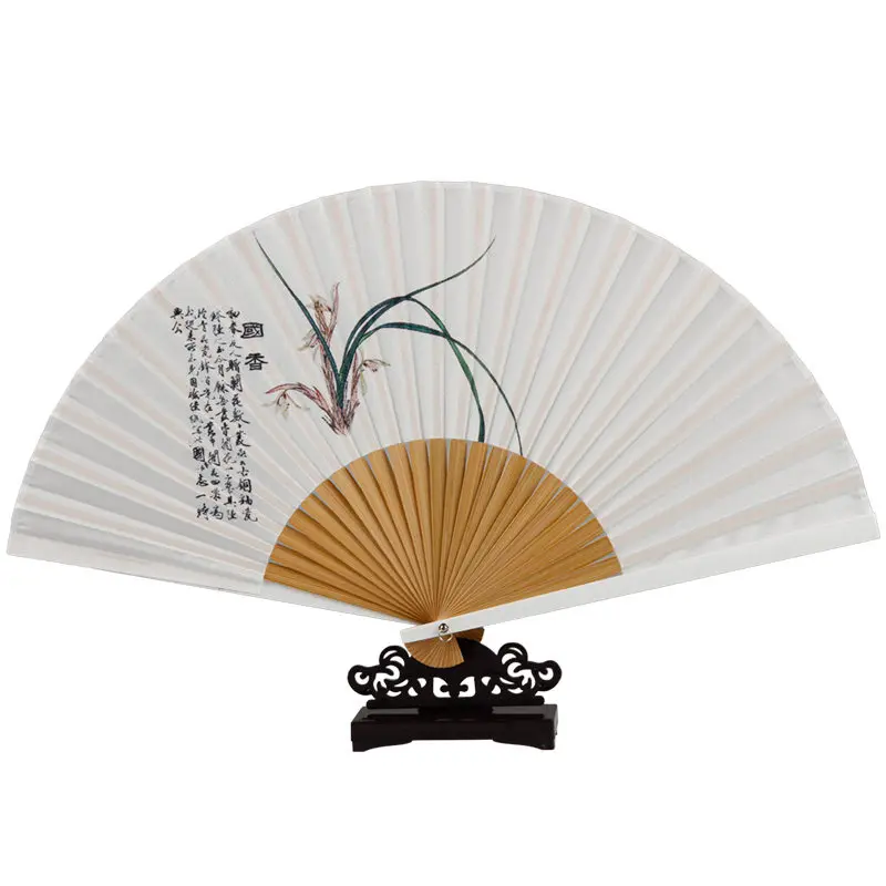 

Chinese Style Classical Flower and Bird Hanfu Art Portable Dance Fan Ancient Hanfu Qipao Folding Fan Photo Runway Prop Fan Cool