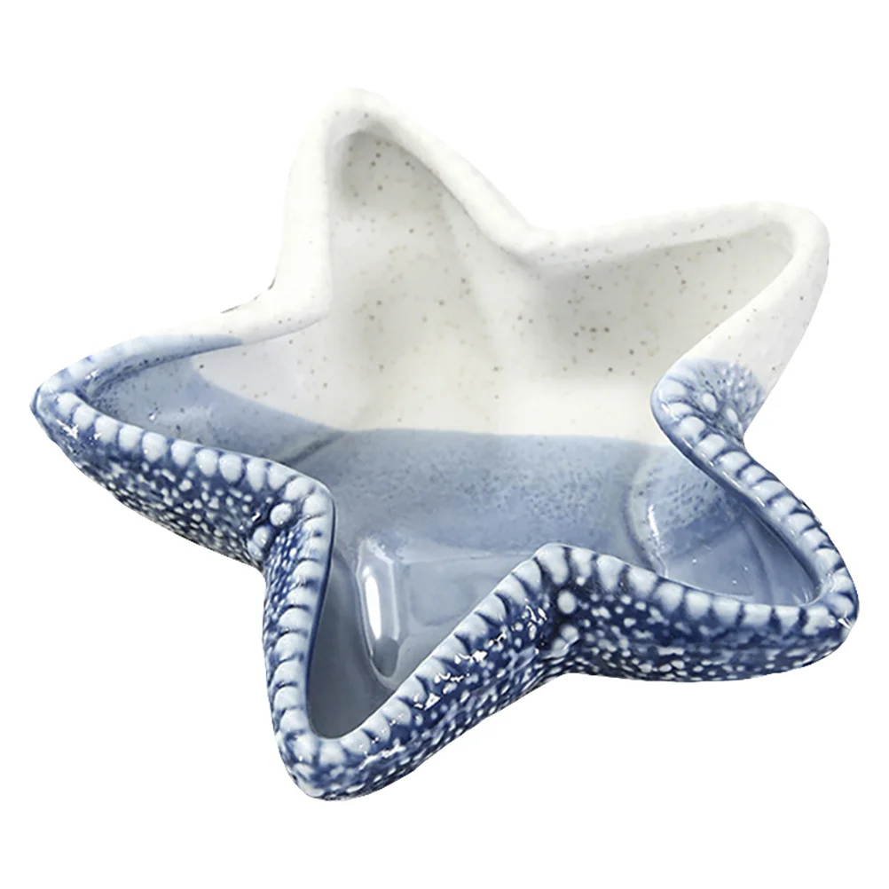 Ceramic Jewelry Dish Star Shaped Tray Durable Pretty Preschool Education Festive Gift Jewelry Storage Plate Tray