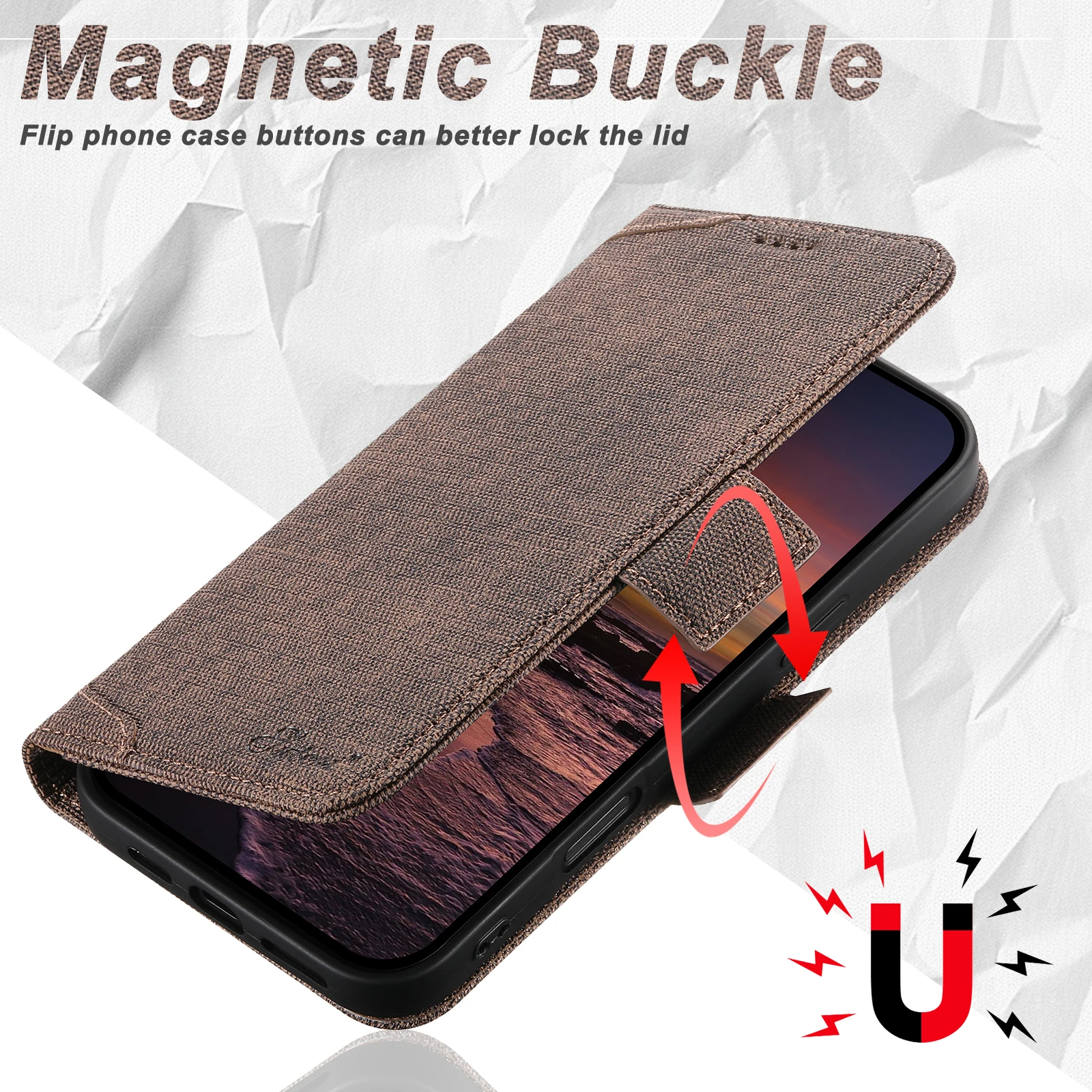 SUTENI Cowboy Pattern Magsafe Leather Case for iPhone 16 Pro Max 12 13 Pro 14 15 16 Plus Wireless Charging Magnetic Flip Cover