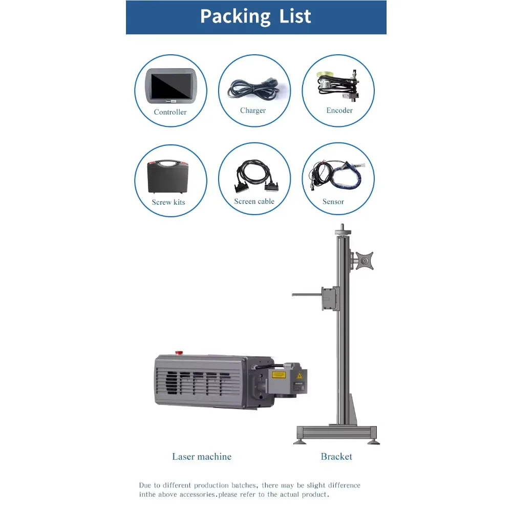 Online Co2 Fiber Marking Machine Bottle Expiry Date Batch Coding Printer Industrial  Printing Machine