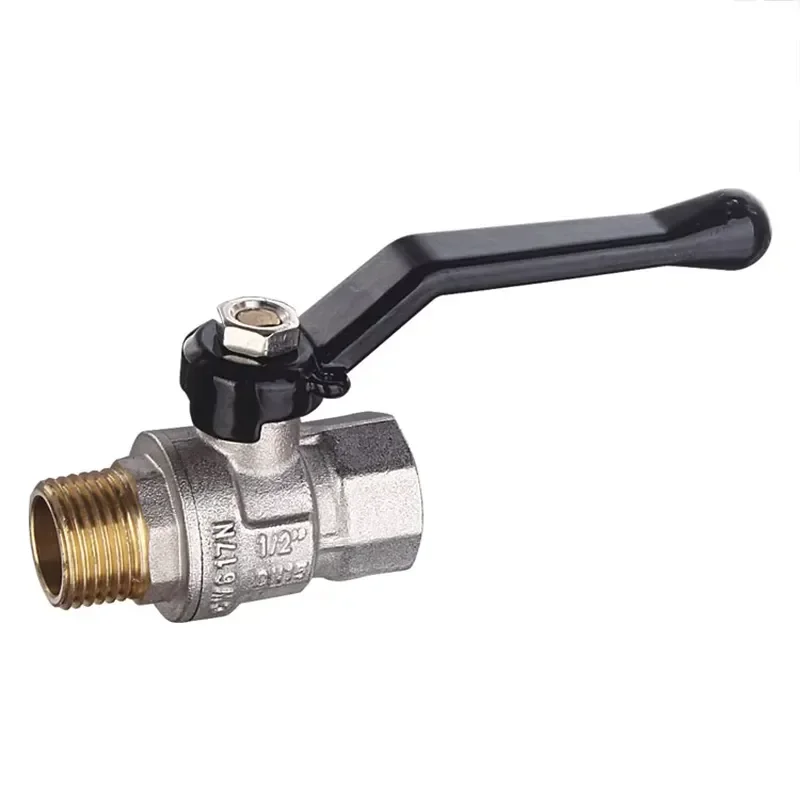 Heavy Duty Brass Ball Valve with Long Handle for Water Control Durable Plumbing Fitting High Flow Rate Shut Off Valve