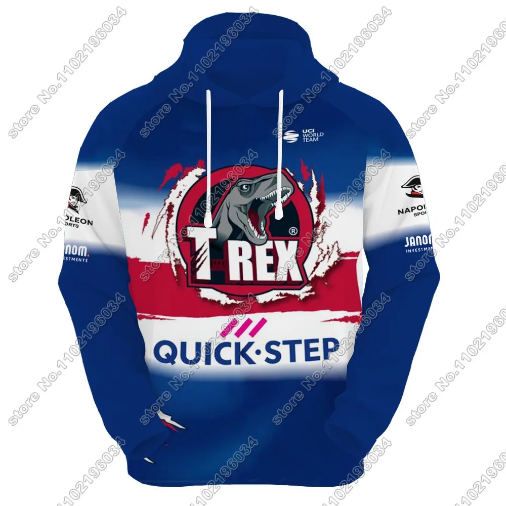 Soudal T-REX Quick Step Team 2024 Hoodies Autumn Sweatshirt Men Clothing Hoody Streetwear Casual Pullover Jackets Unisex Coats