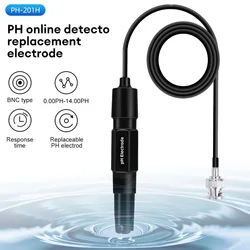 High Precision PH Electrode Probe Aquarium Electrode Test PH Meter BNC Connector Cable PH Calibration Liquid Sensor For Aquarium