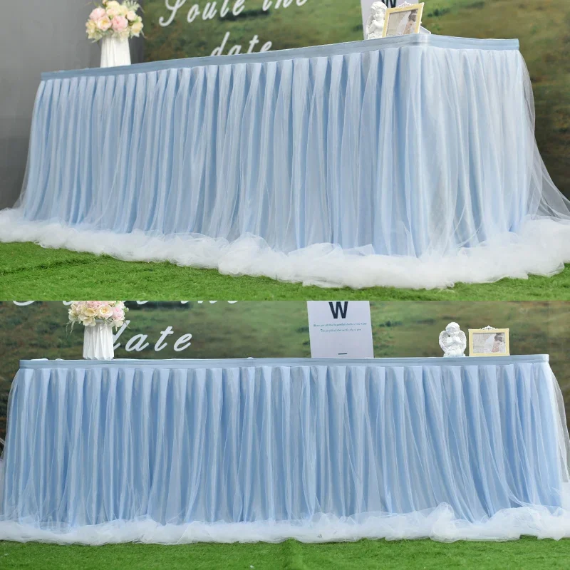 

Outdoor Wedding Decoration Tablecloth, Table Skirt, DIY Cloud Mopping Table Decoration, Birthday Party