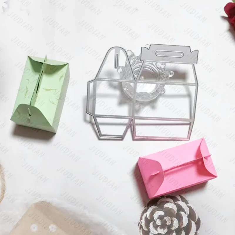 

New Gift Box Handheld Box Metal Cutting Dies Scrapbooking Mold Stencil Die Cuts Card Making DIY Craft Embossing Dies For