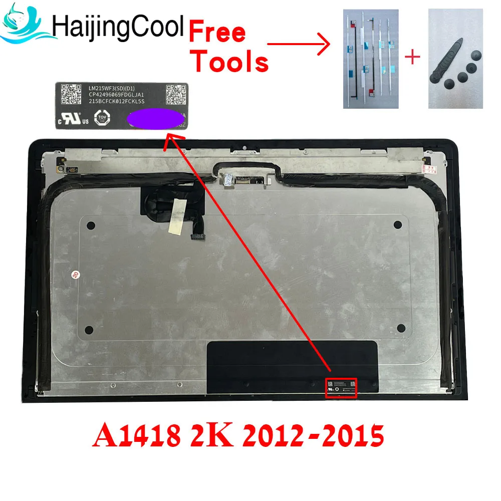 New  A1418 LCD 2K LM215WF3 SDD3 SDD2 D5 D1 D4  For iMac display assembly 21.5