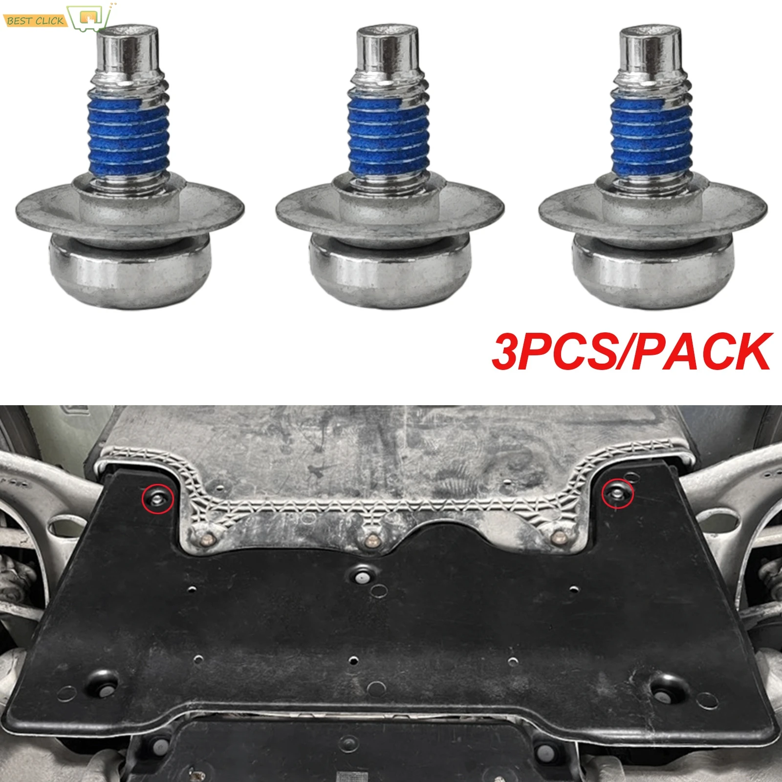 3PCS Car Engine Under Tray Bolt Screws M8X20 WHT000729A For VW Caddy Beetle Golf Jetta Passat Polo CC Tiguan Arteon