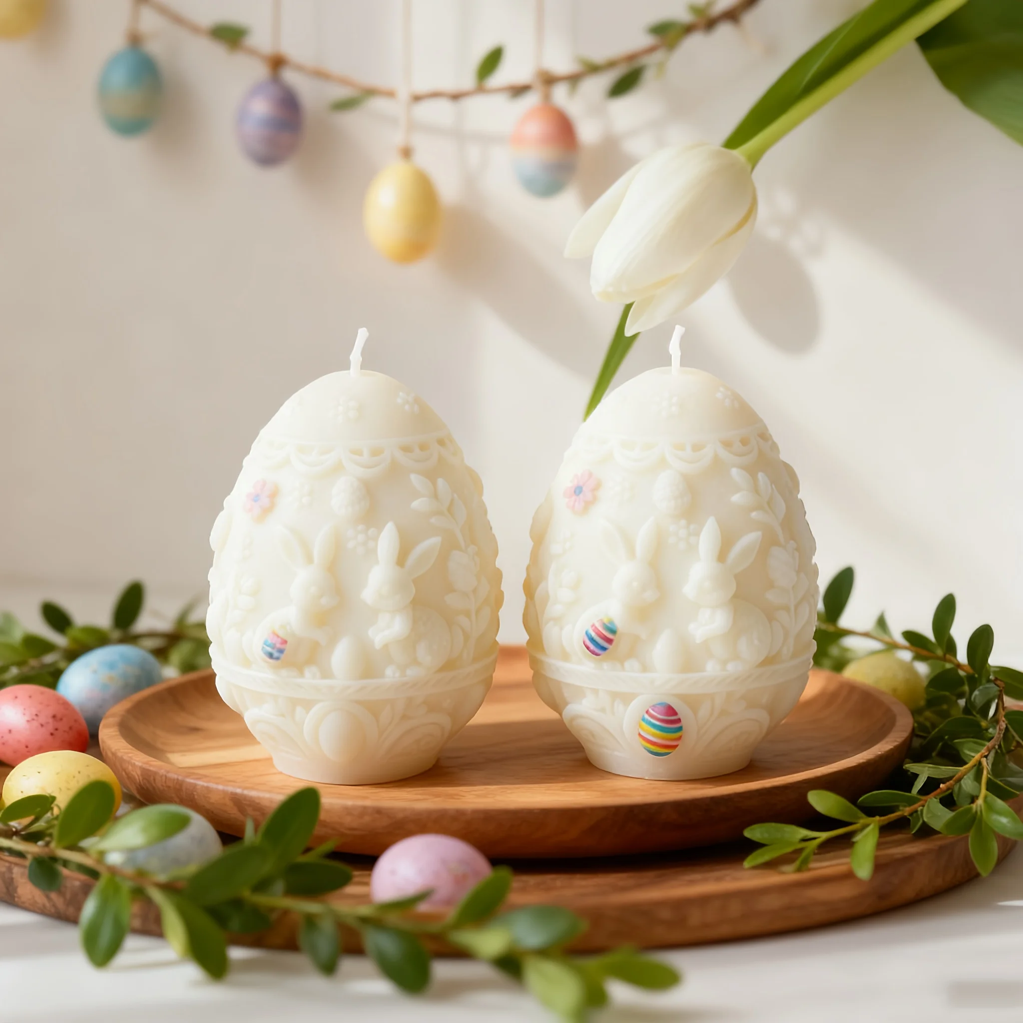 

Силиконовая форма для свечей в виде пасхального кролика и яйца, идеальный пасхальный подарок, набор для изготовления свечей, принадлежности