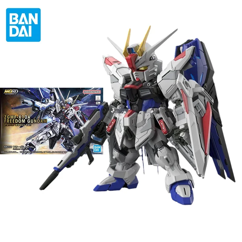 

Bandai Original GUNDAM Anime MGSD ZGMF-X10A FREEDOM GUNDAM Action Figure Assembly Model Toy Collectible Model Gifts for Children