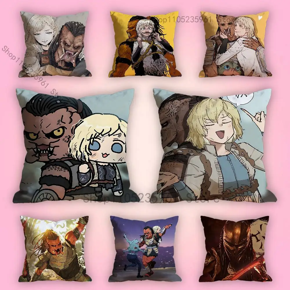 

P-Predator B-Badlands Pillowcase for Sofa Room Office Decor Printing Protector Cushion Cover Valentine gift Custom