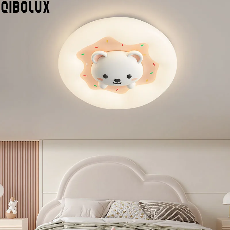 Children's Bedroom Decor Ceiling Lights Pink Blue Bedroom Living Room Corridor Home Chandeliers Remote Dimable Lighting Fixtures