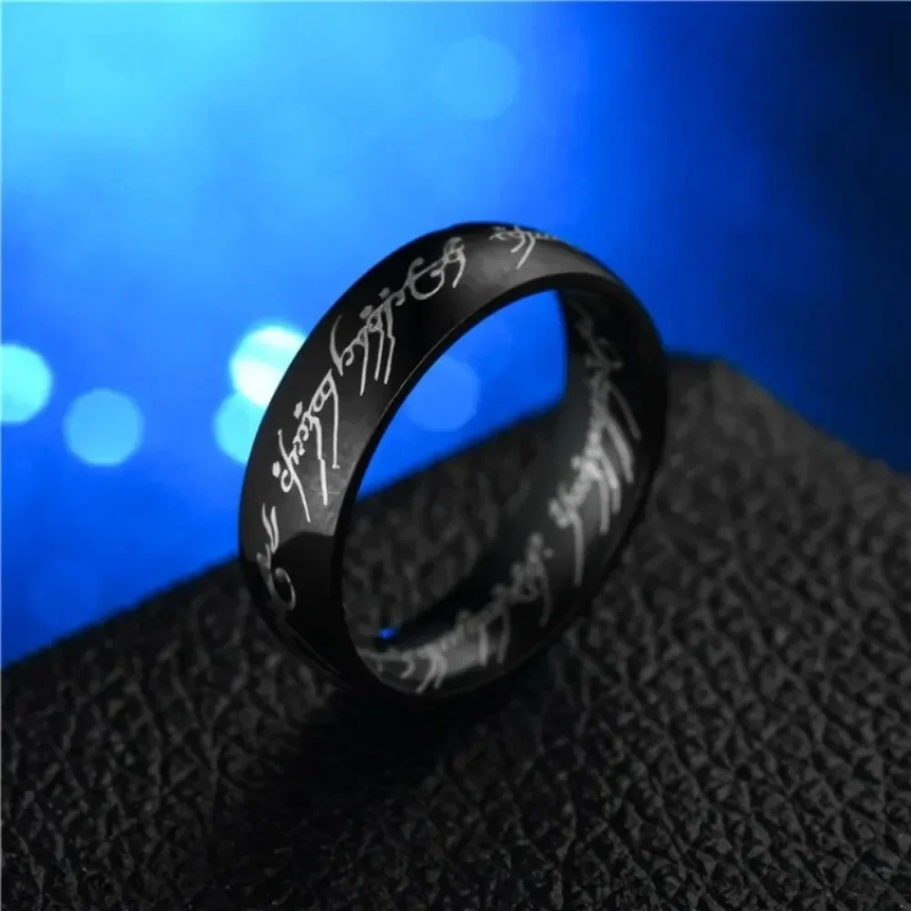 Edelstahl Lasergravur Exquisite Paare Eheringe, Männer und Frauen Mode Film Schmuck Geschenke Großhandel