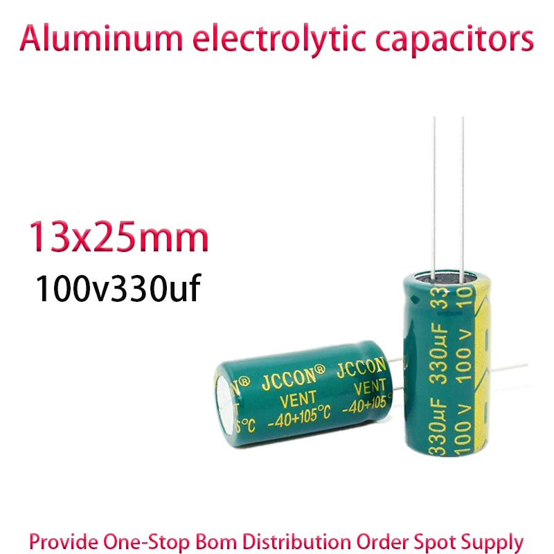 100v330uf 13x25mm 100PCS Direct insertion Aluminum electrolytic capacitors