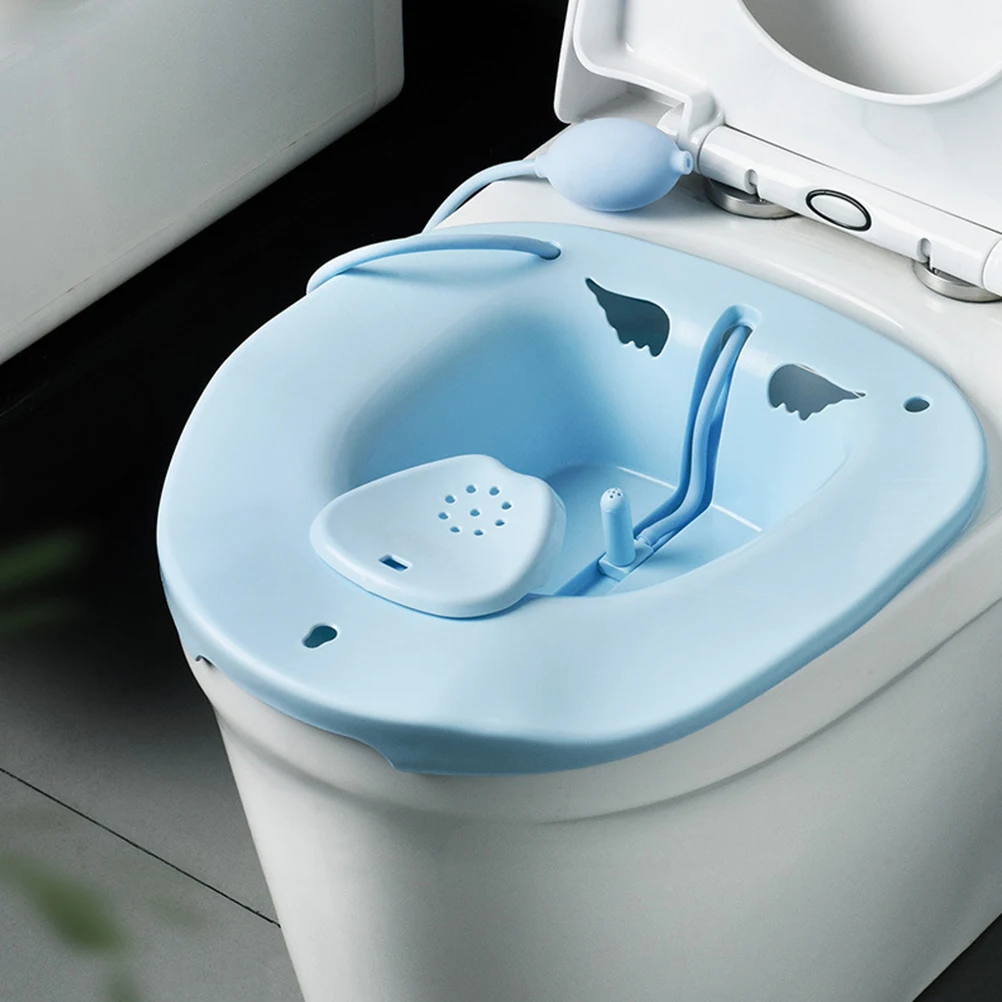

Nursing Basin Sitz Bath for Toilet Seat Hemorrhoids No Squatting Postpartum Care Pp