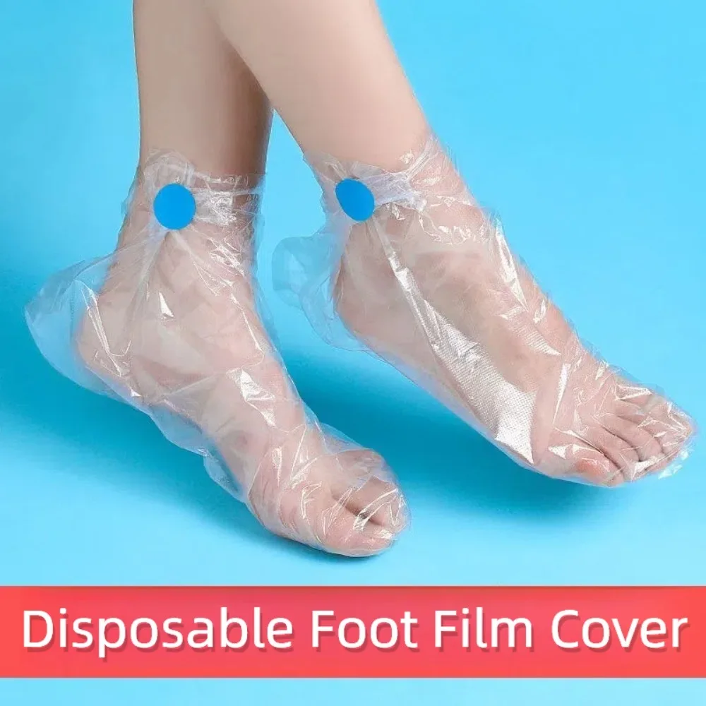 100/200/300/500pcs Transprent Disposable Foot Bags Prevent Infection PE Plastic Foot Film Waterproof Foot Mask Foot Mask Cover