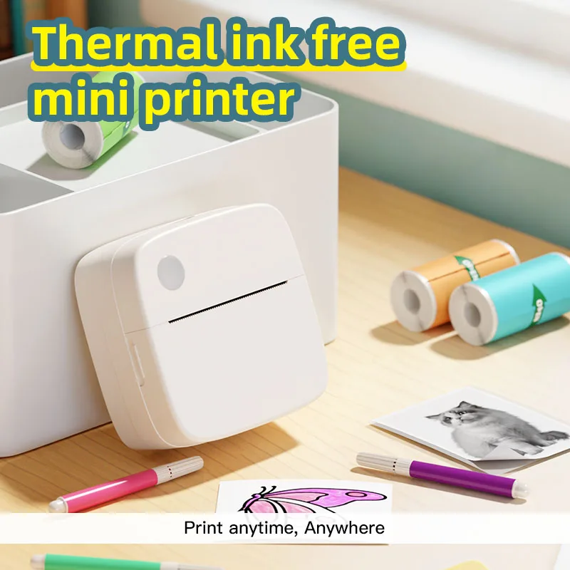 

Mini Portable Wireless Label Printer DOLEWA D2 Wireless Function, Thermal Sticker Maker, Handheld Tips, Learning Marking