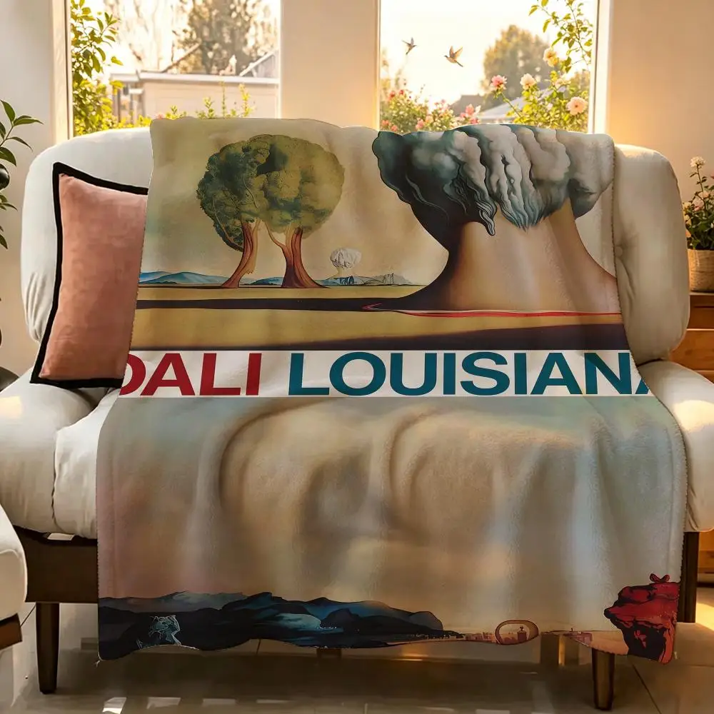 Artist Surreal S-Salvador Dali Throw Flannel Throw Blanket Suitable warm for Sofa、Living Room、Bedroom soft