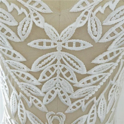 1Pc Super Quality Ivory Lace Trim Wedding Sewing Applique Crafts Lace Fabric For Wedding Dress Decoration