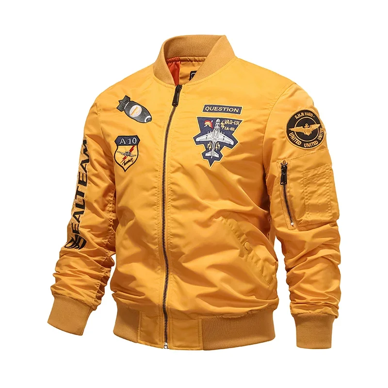 MA-1 Pilot Embroidery Sports Basic WorkJacket Men Couple Coat Korean Version Streetwear Trend Baseball Coat Large Size