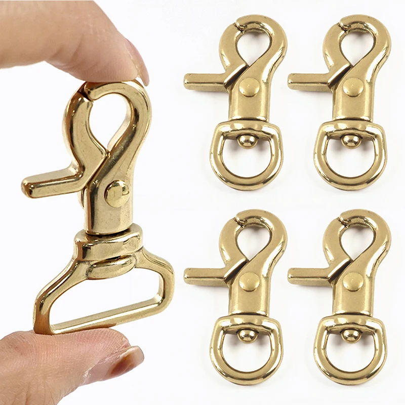 2/5/10P 10-25mm Brass Swivel Lobster Buckle Snap Hook for Keychain Trigger Clasp Bag Strap Connect Carabiner Clip Bag Accessorie