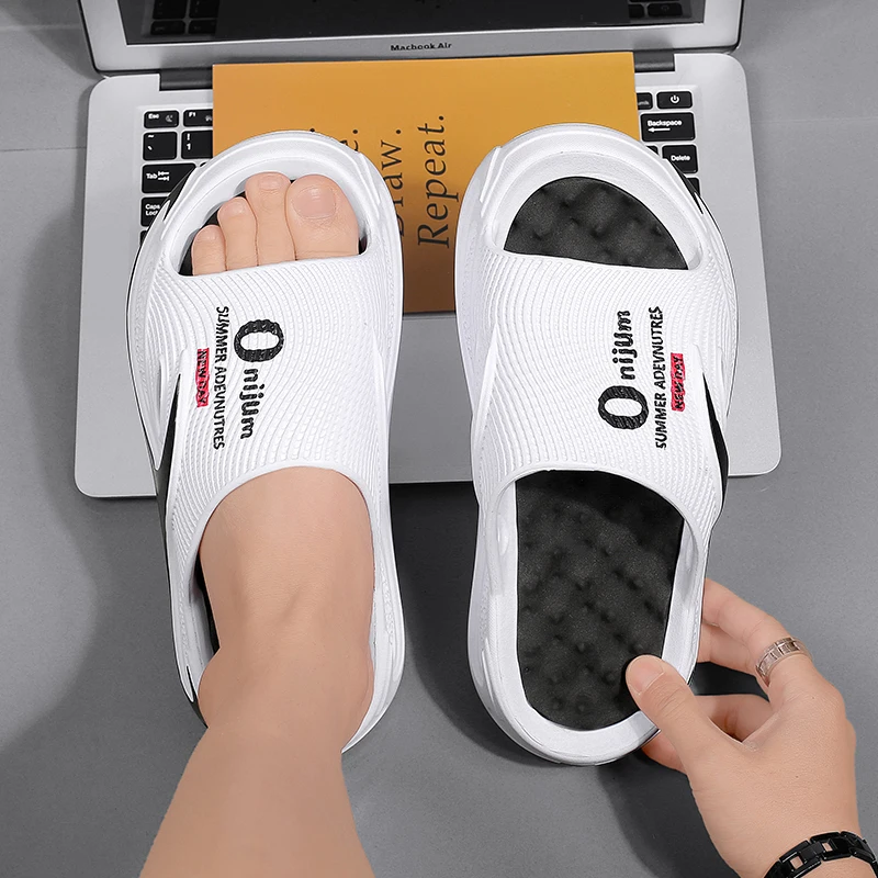 Sommer Neues Design Herren Massage-Hausschuhe Indoor Outdoor Sandalen Strand Herren Freizeitschuhe EVA Weiche Slides Herren Paar-Hausschuhe – Detail 13