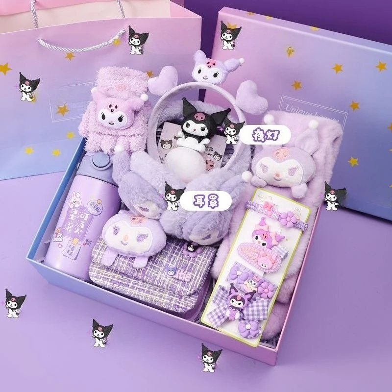 جديد سانريو كورومي وشاح قفازات جهاز تدفئة محمول كوب قارورة عازلة الشعر هوب الإبداعية عالية القيمة أنيمي الكرتون لطيف فتاة هدية عيد ميلاد مجموعة #2