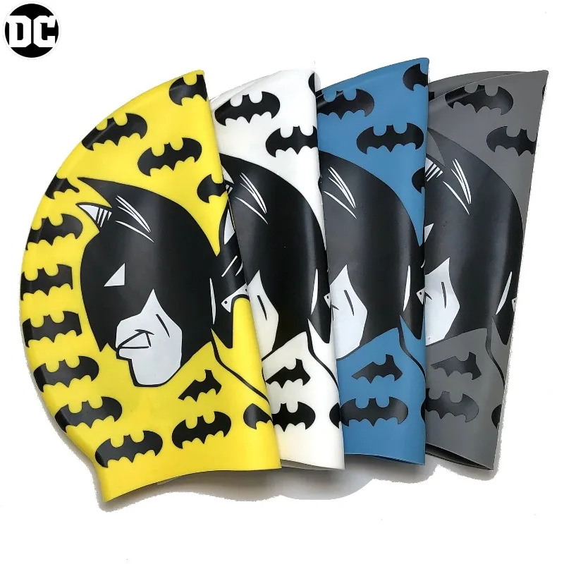 

DC Anime Cartoon Batman Swim Cap Men's and Women's Fashion Waterproof Personality Versatile Comfortable High Stretch Swim Cap